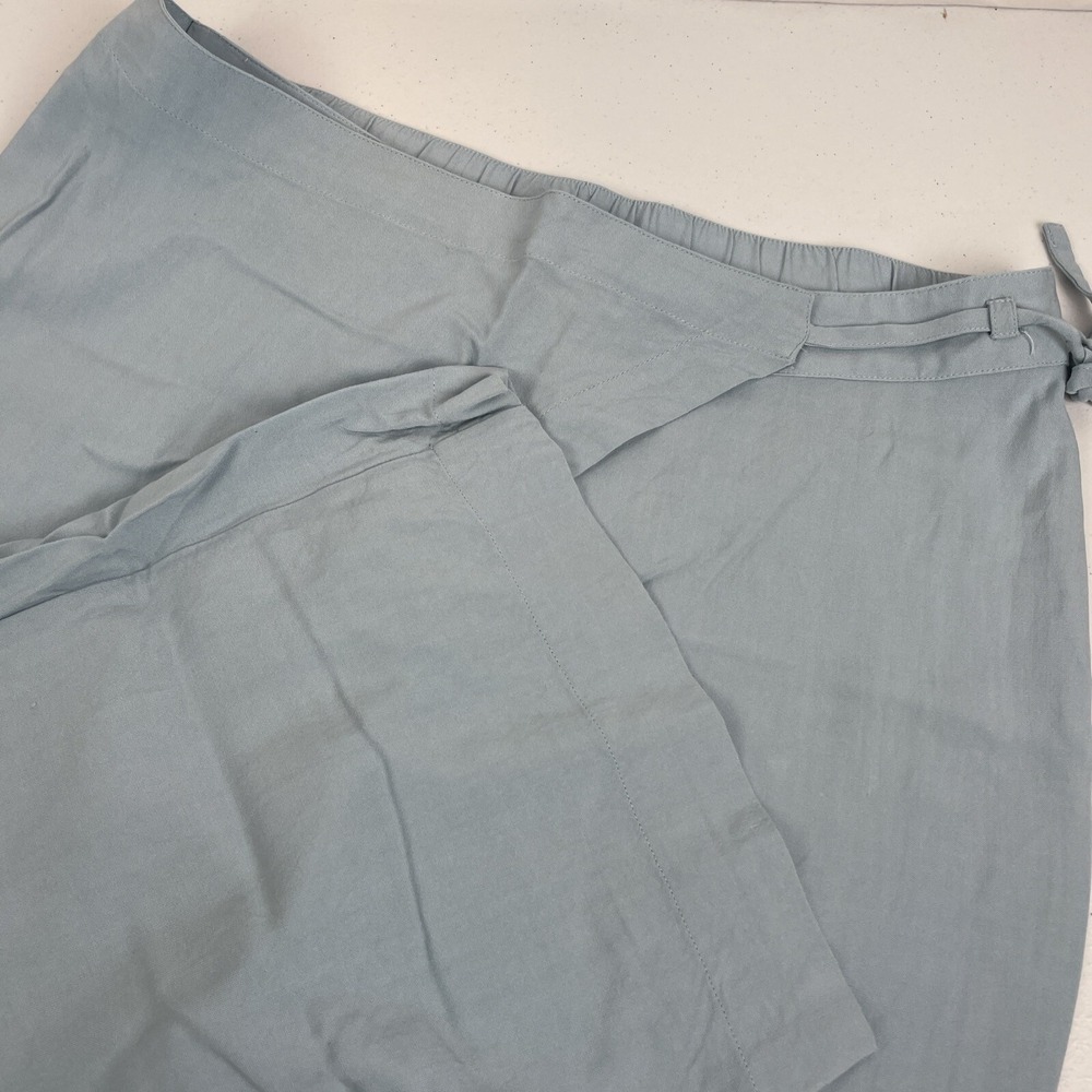 Soft Surroundings Pants Women's Size 30x19 Wide Leg Light Blue Bohemian Cottage‎